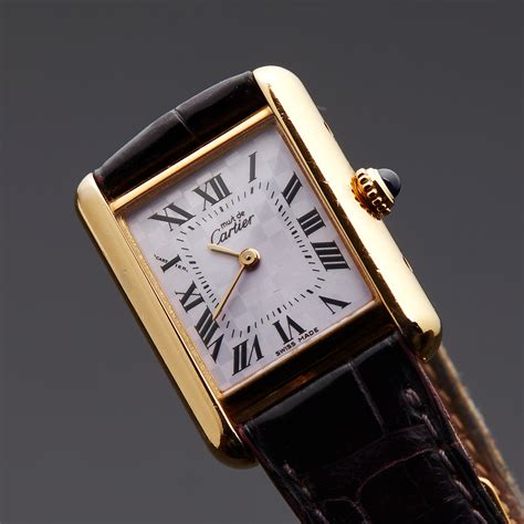 cartier tank vermeil ebay|cartier tank pre owned.